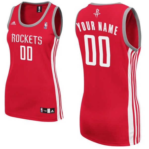 Adidas Houston Rockets Women Custom Replica Road Red NBA Jersey->customized nba jersey->Custom Jersey